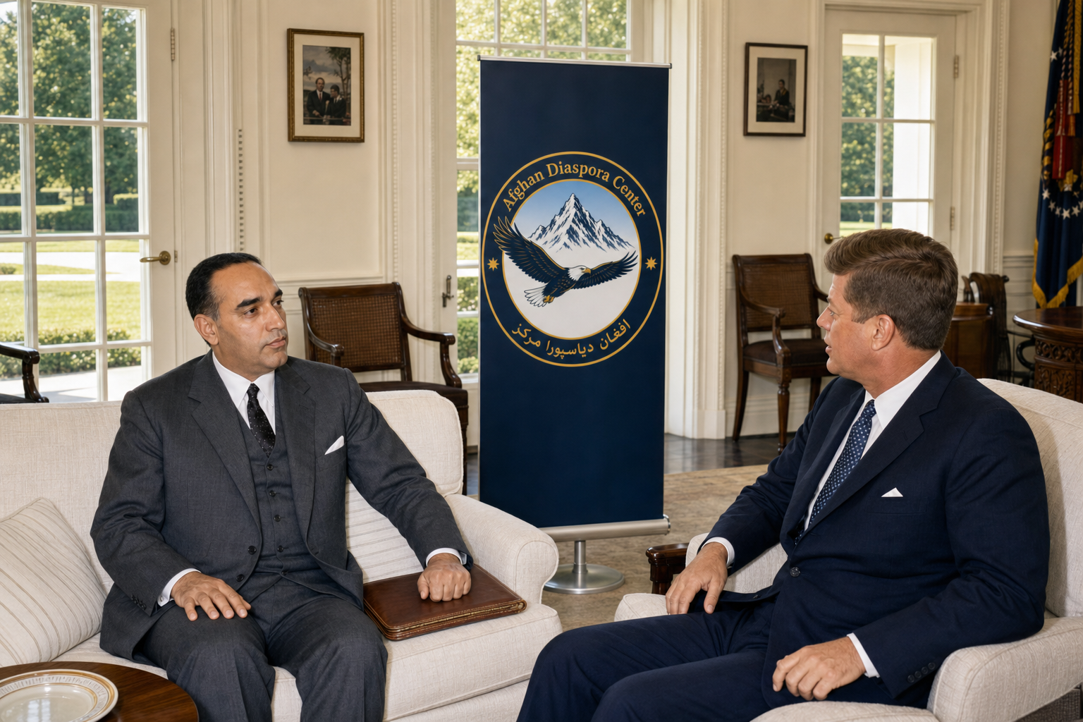 Maiwandwal meeting with President Kennedy at the White House, 1961